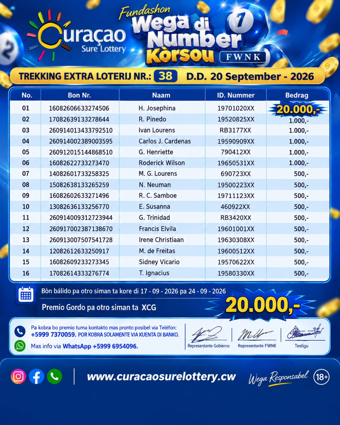 Sorteo Extra – 3